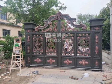 濟(jì)南長(zhǎng)清別墅庭院門廠家安裝案例